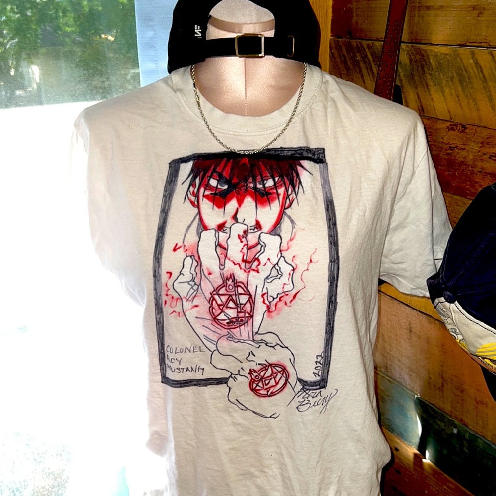 Anime Graphic T-Shirt - Hand Painted